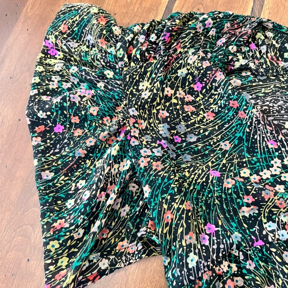 Anthropologie Akemi & Kin Sheer Floral Babydoll Dress - Picture 6 of 6